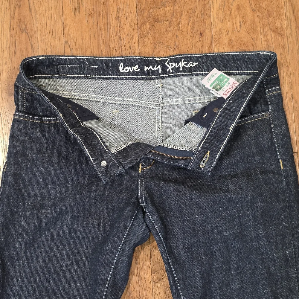 Spykar Aleeza Trendy Dark Wash Low Rise Straight-Leg Stretchy Indie Jeans. 34